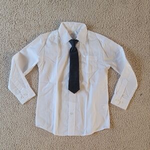 GEORGE BOYS LONG SLEEVE SHIRT &CLIP -ON TIE